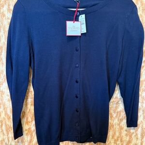 Talbots Fine Knit Cardigan Elbow Sleeve